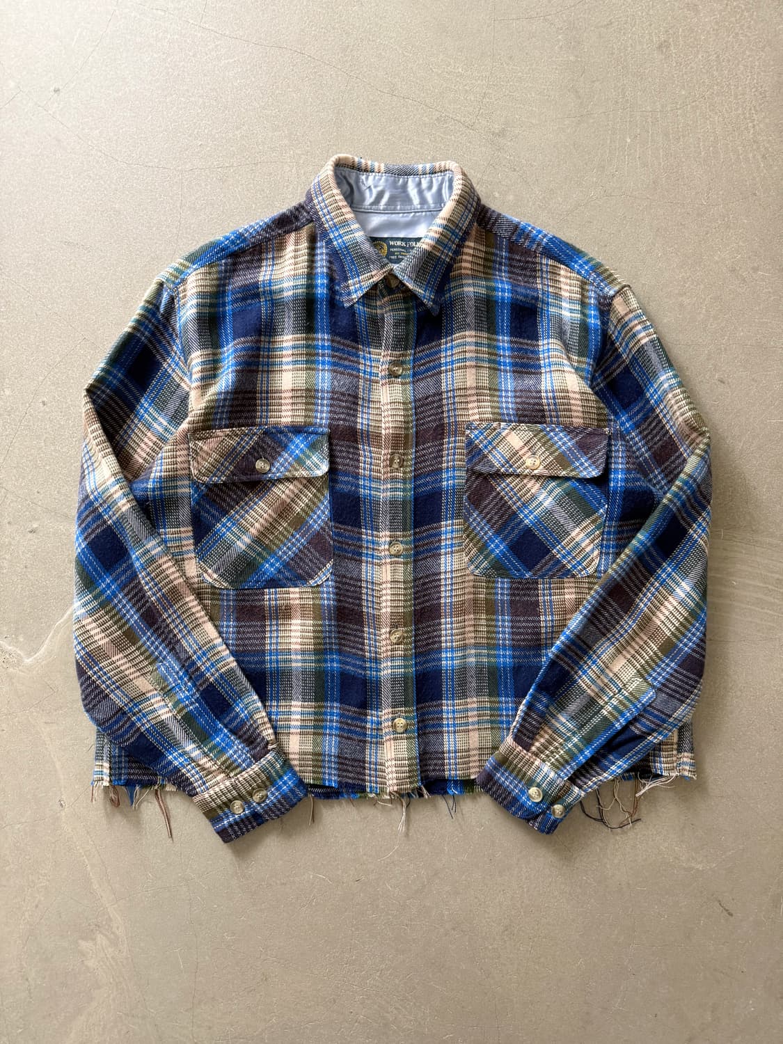 Vintage Work Folk Crop Wool Shirt 상품이미지2