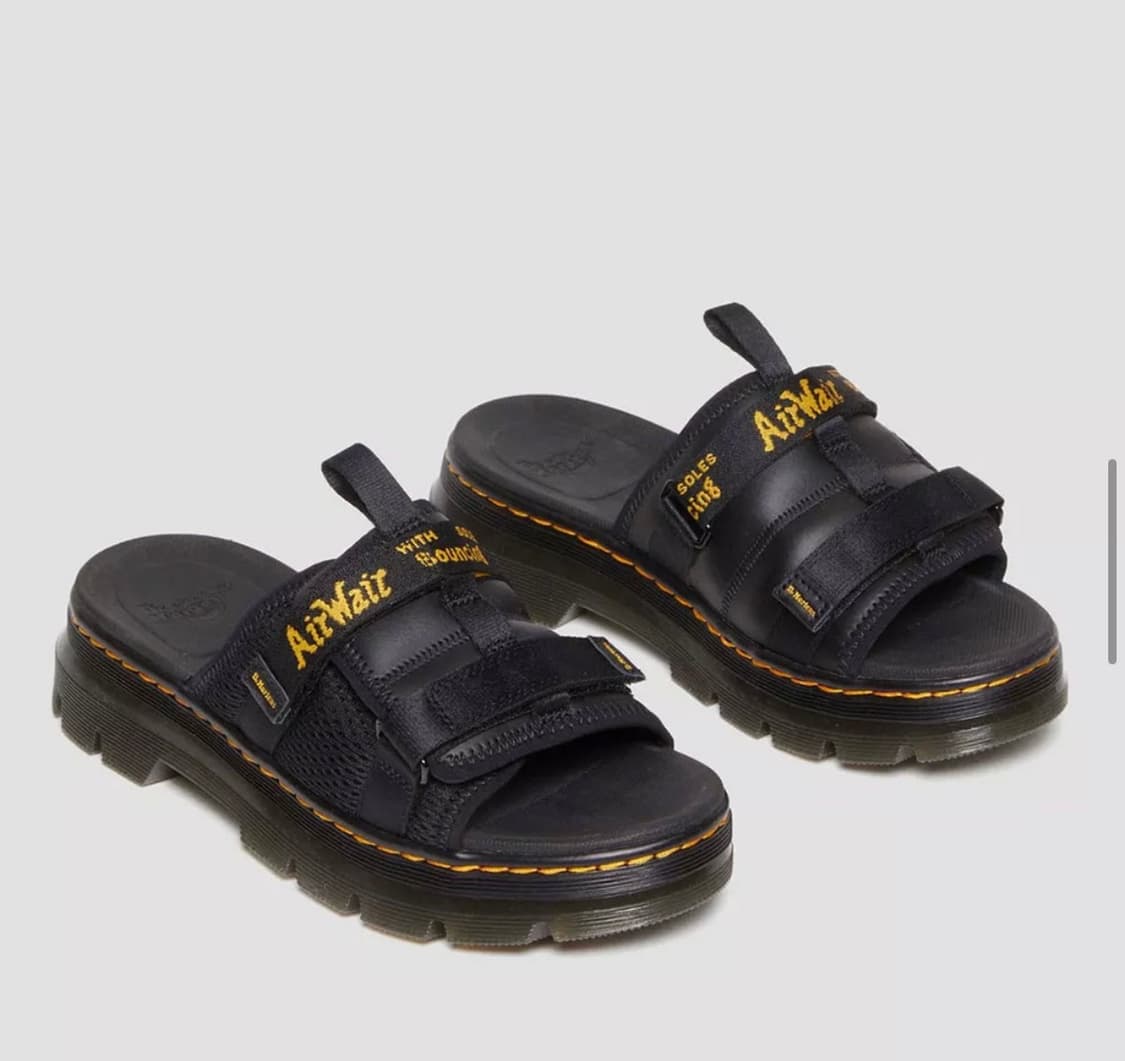 새상품(230)닥터마틴 에이스 로고 마일드 레더 스트랩 플랫폼 슬라이드 상품이미지5