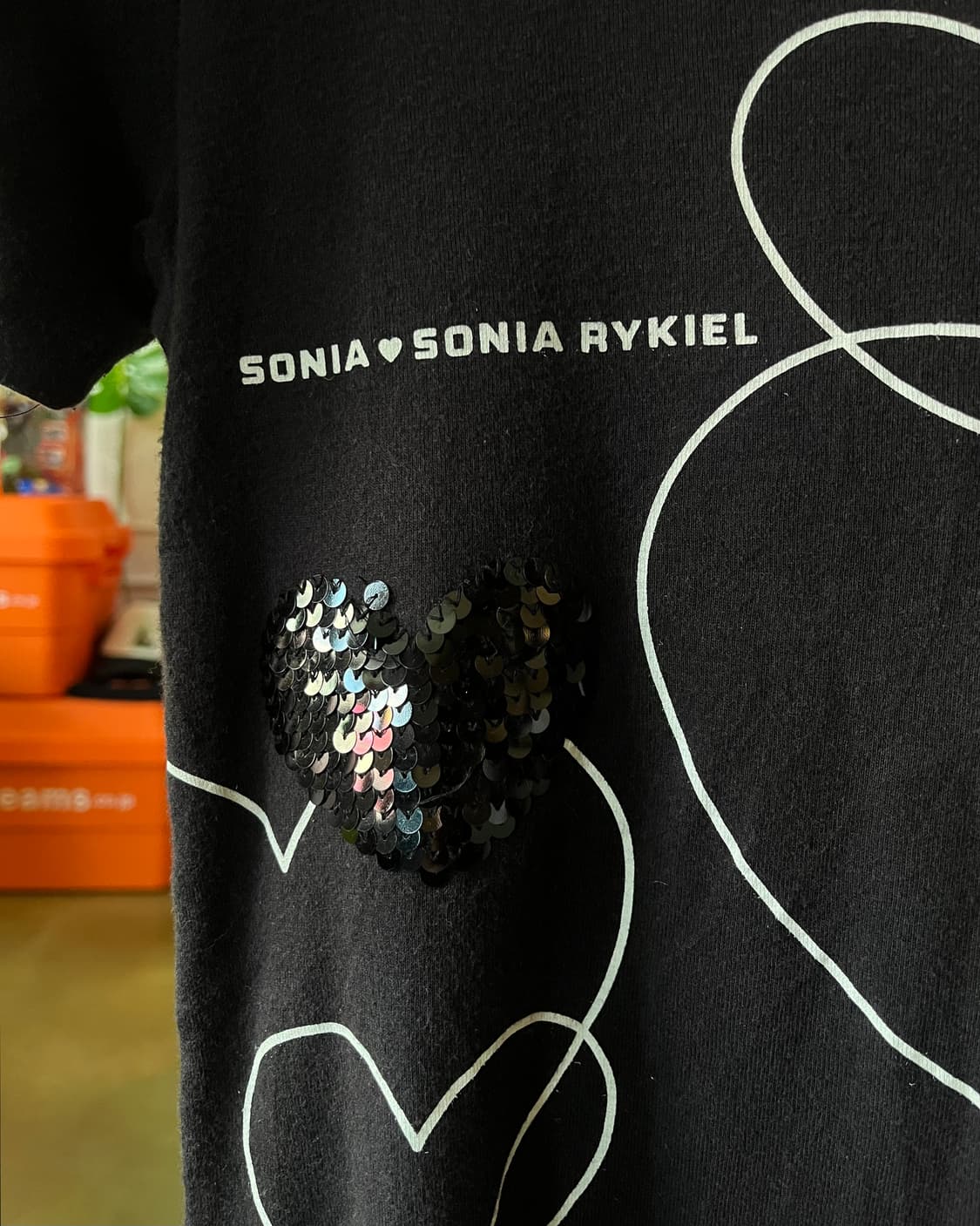 SONIA RYKIEL 3D Spangle Heart Graphic T 상품이미지6