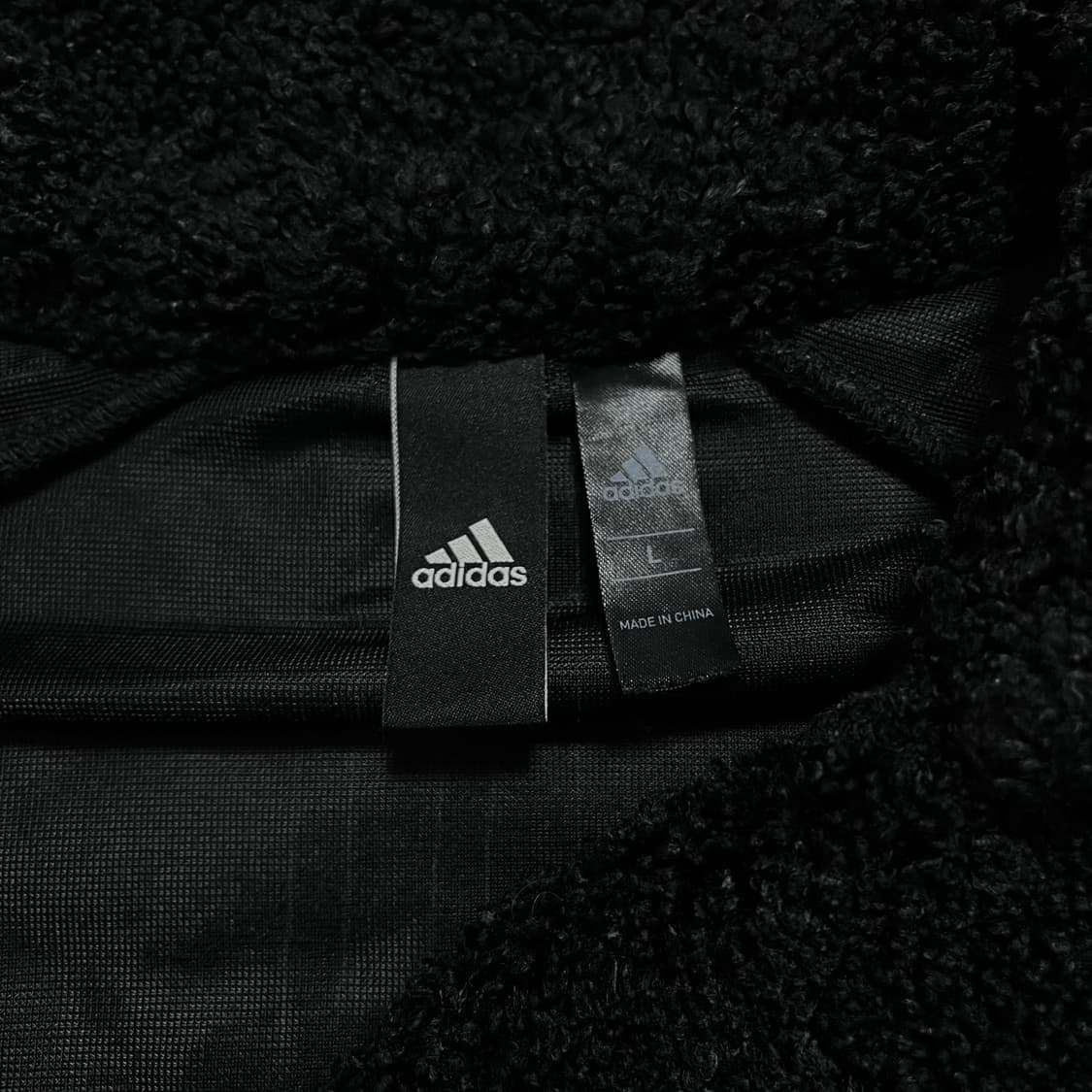 [정품] 아디다스 블랙 언발란스 뽀글리 후리스 [ L ] 상품이미지5