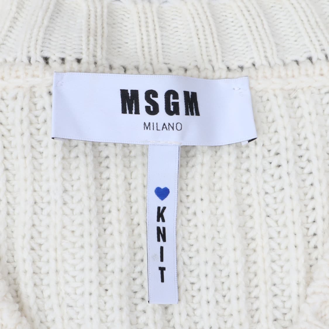 MSGM 밀라노 퍼프 화이트 브이넥 니트 상품이미지9