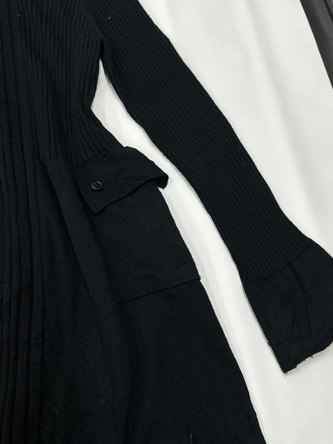 🖤지뢰계 마계 슬림 골지 원피스🖤 블랙 고스로리 공겜여주 커프 상품이미지5