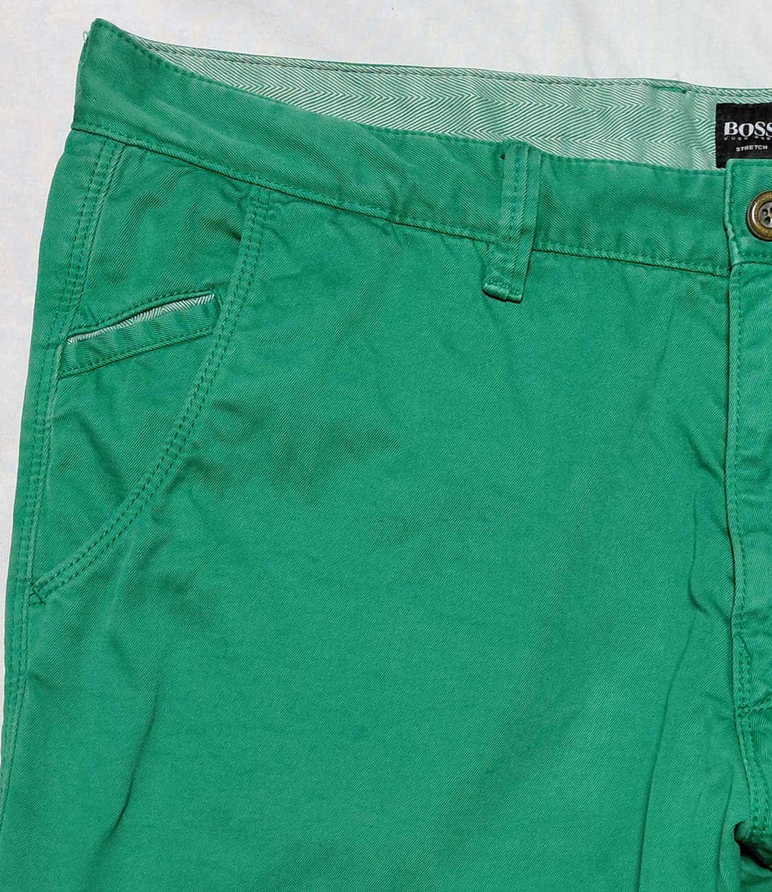 [정품] 휴고보스 Finlay-D 슬림핏 8~9부 면바지 (그린/36) 상품이미지2