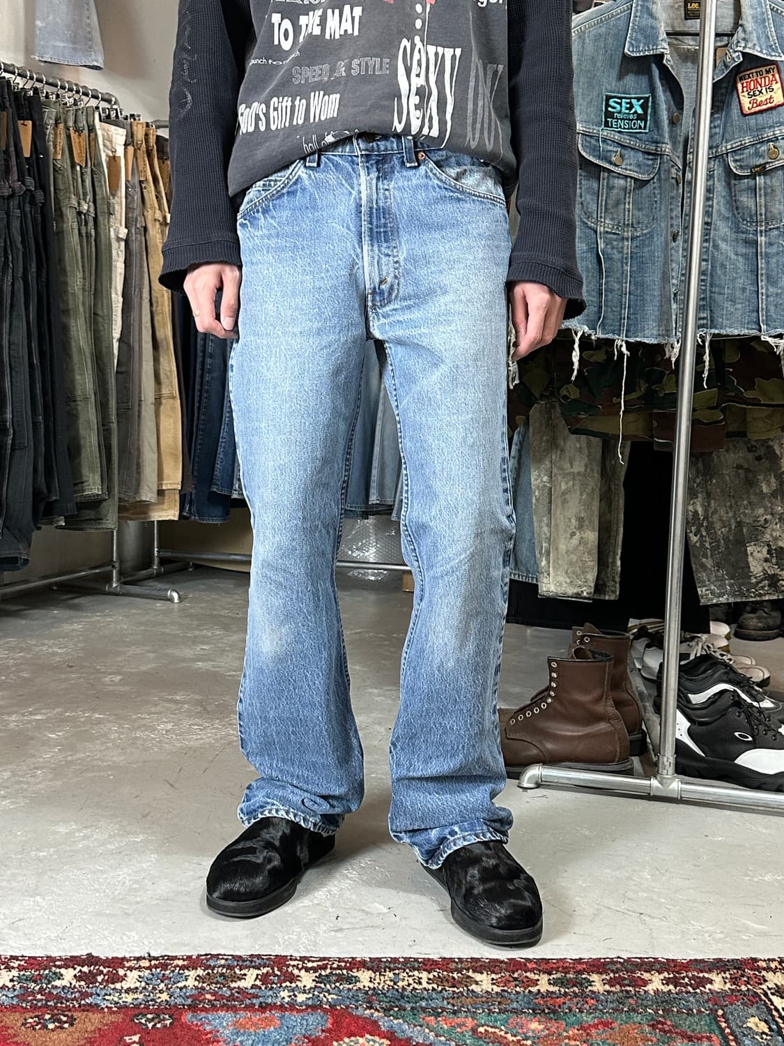 80's USA Made 빈티지 리바이스 517 오렌지탭 체인스티치 상품이미지3