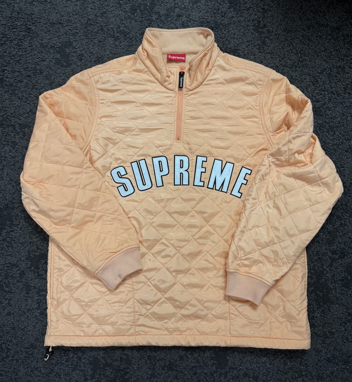 (XL) SS17 슈프림 아크로로 퀼티드 하프집업 피치 상품이미지1