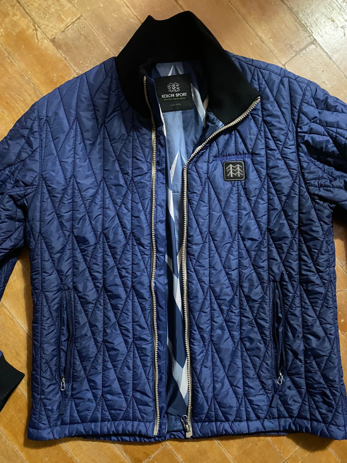 코오롱 스포츠 남성 간절기  누빔 자켓 네이비 (105) 상품이미지1