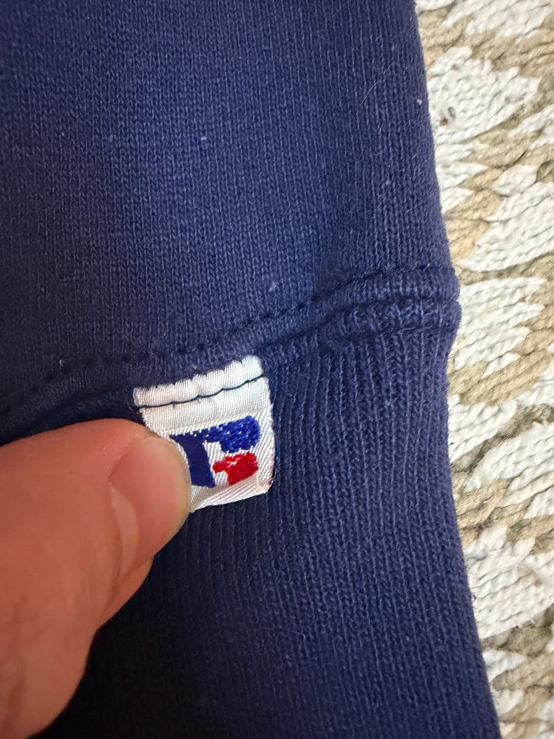 90s 미제 러셀 네이비 스웻셔츠 상품이미지3