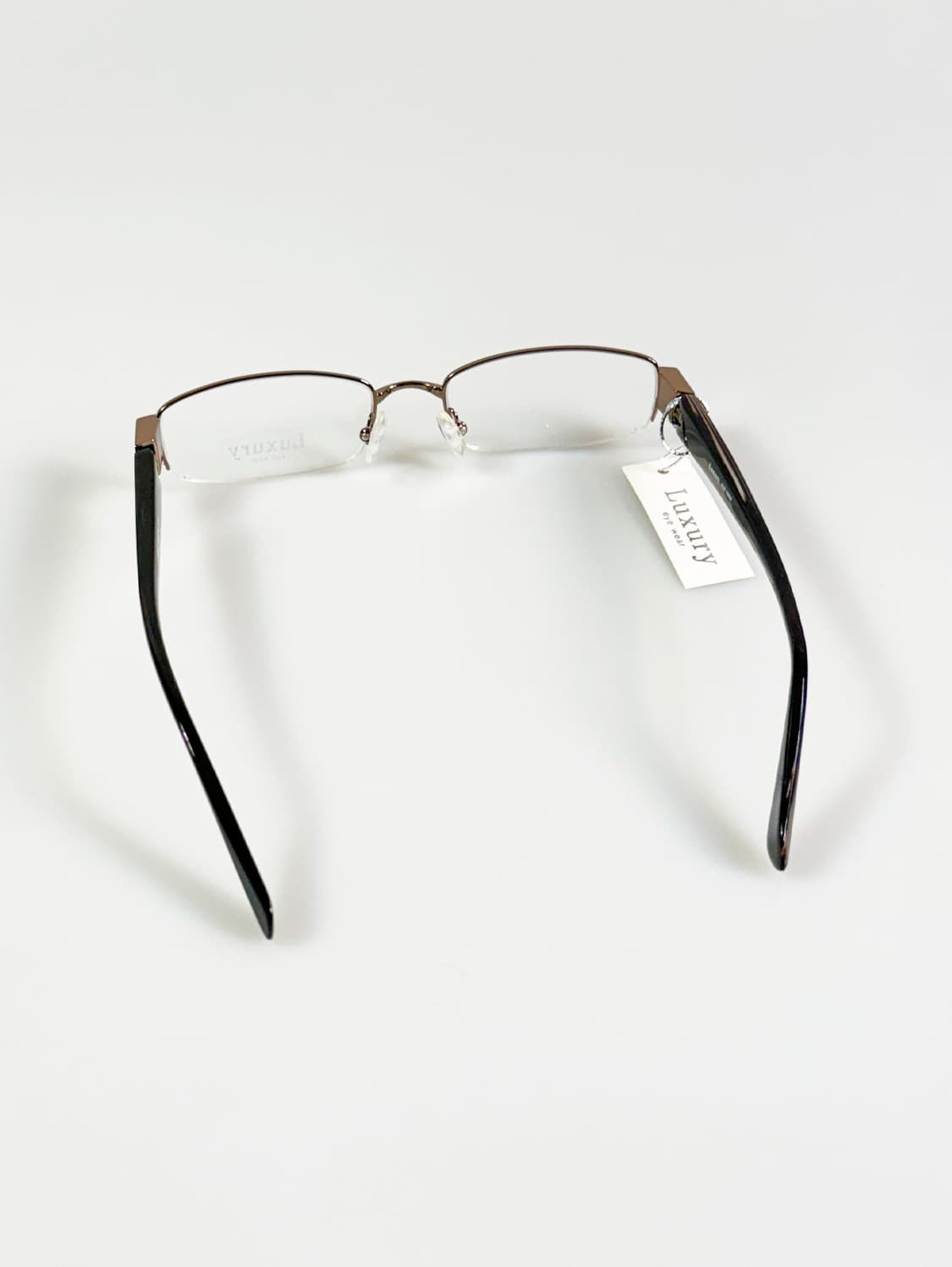 LUXURY EYEWEAR 브론즈 반무테 스퀘어 메탈 빈티지 안경 상품이미지5
