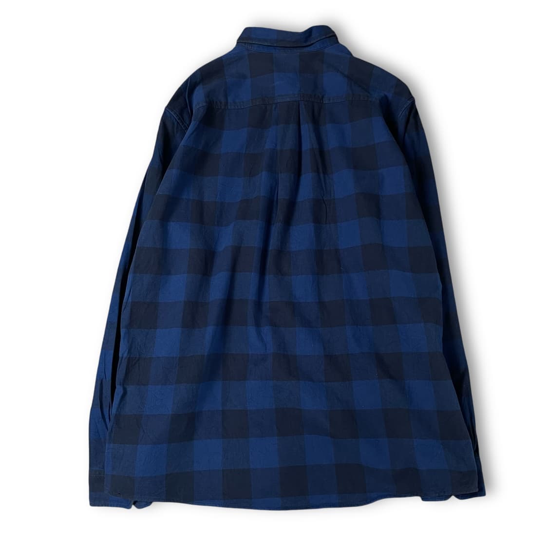 에디바우어 블루 블랙 체크 원포켓 긴팔 셔츠 클래식핏 XL 상품이미지3