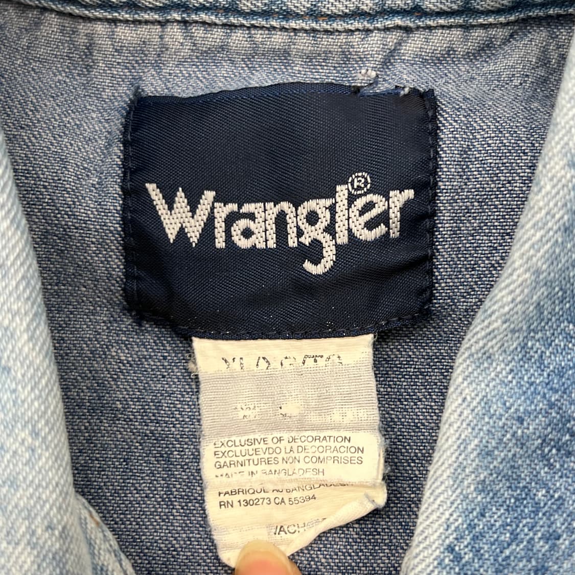 랭글러 데님 셔츠 r2608 상품이미지5