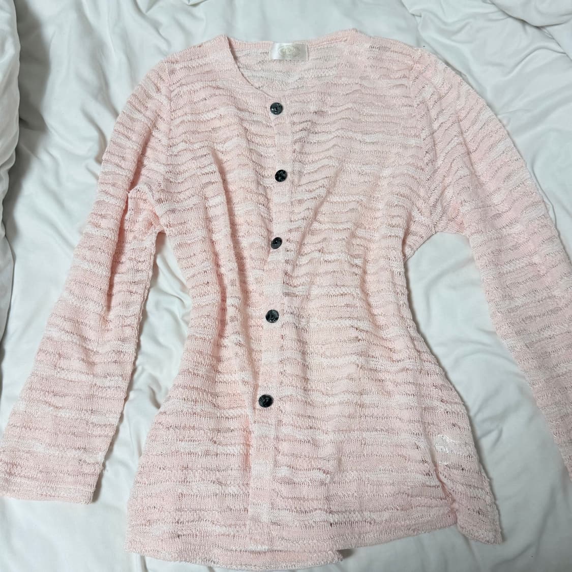 일본 빈티지 딸기우유 레이스 네트 가디건 초희귀 대대장 히메 갸루 상품이미지2