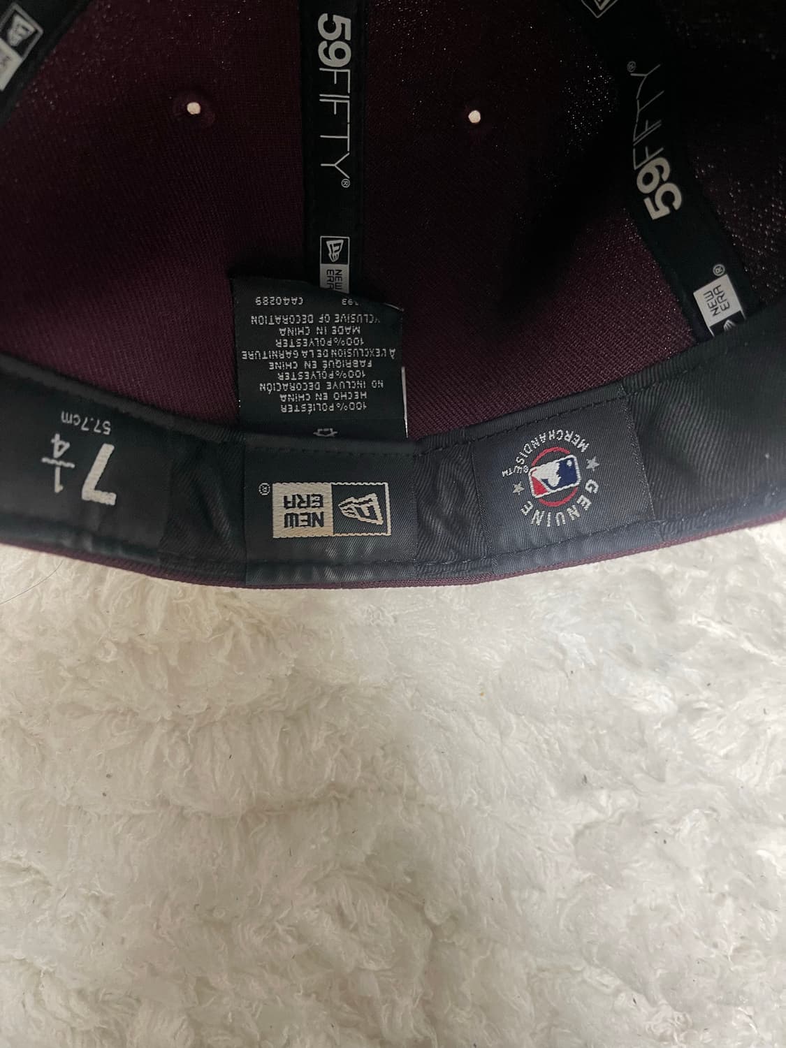 뉴에라 59fifty 뉴욕 양키즈 버건디 상품이미지3