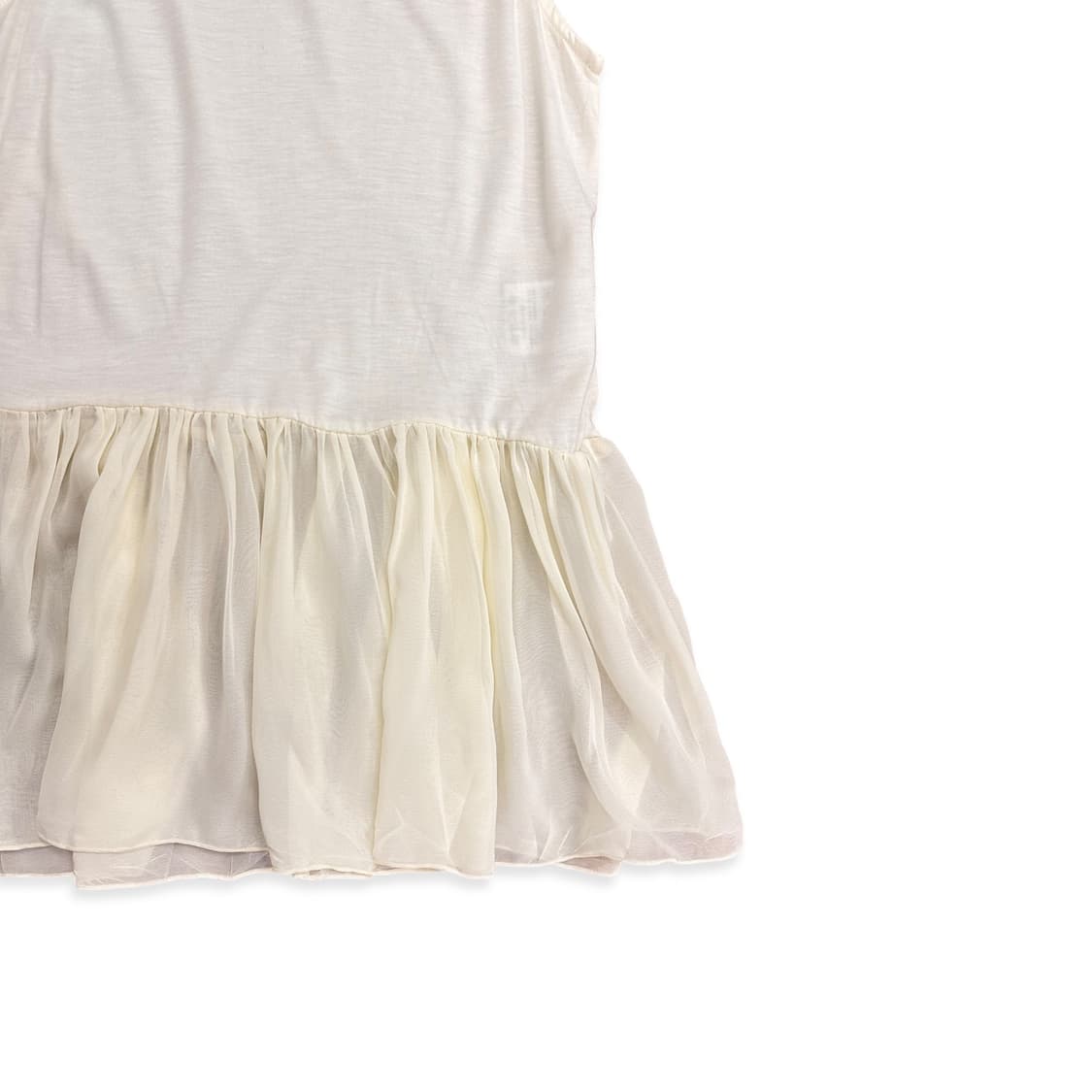 See Through Ruffle Sleeveless Top 상품이미지5
