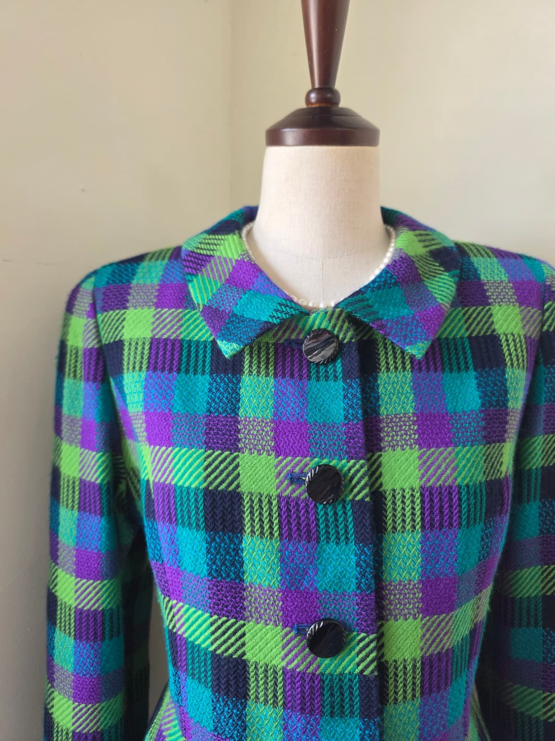 체크 울 자켓 상품이미지1