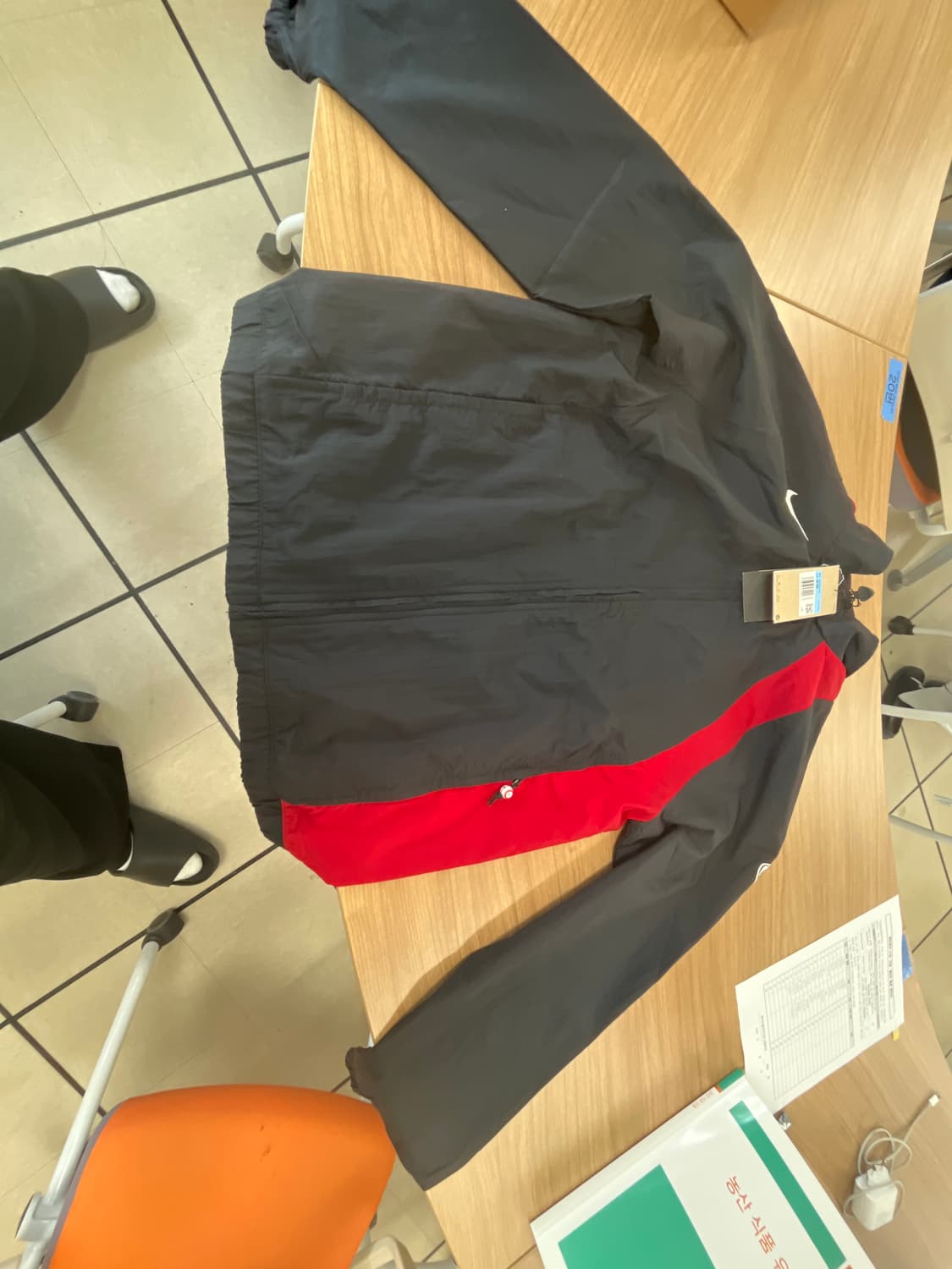 나이키 토탈 90 리펠 풋볼 트랙수트 자켓 블랙 짐 레드 상품이미지1