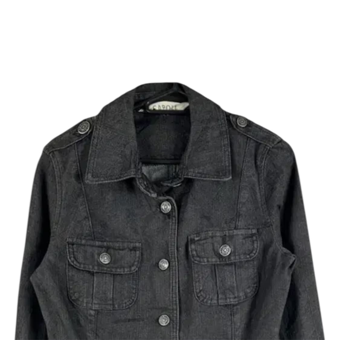 Black Trench Denim Jacket 상품이미지2
