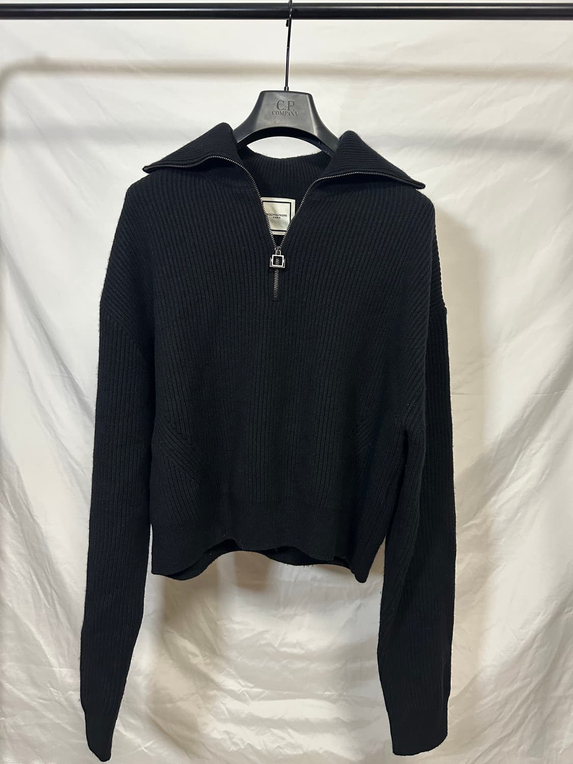 우영미 크롭 하프집업 니트 (46) 상품이미지1