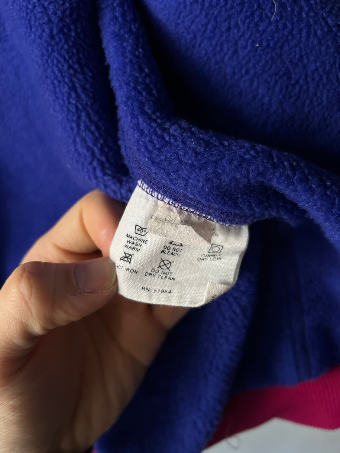 [L]파타고니아 Made in USA 플리스 라이닝 핑크 웜업 자켓 상품이미지8