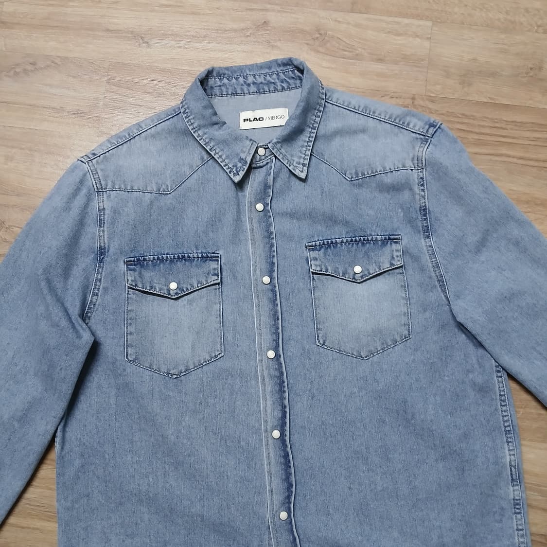 PLAC mergo 콜라보 웨스턴 데님 청셔츠 남방 플랙 메르고 상품이미지5