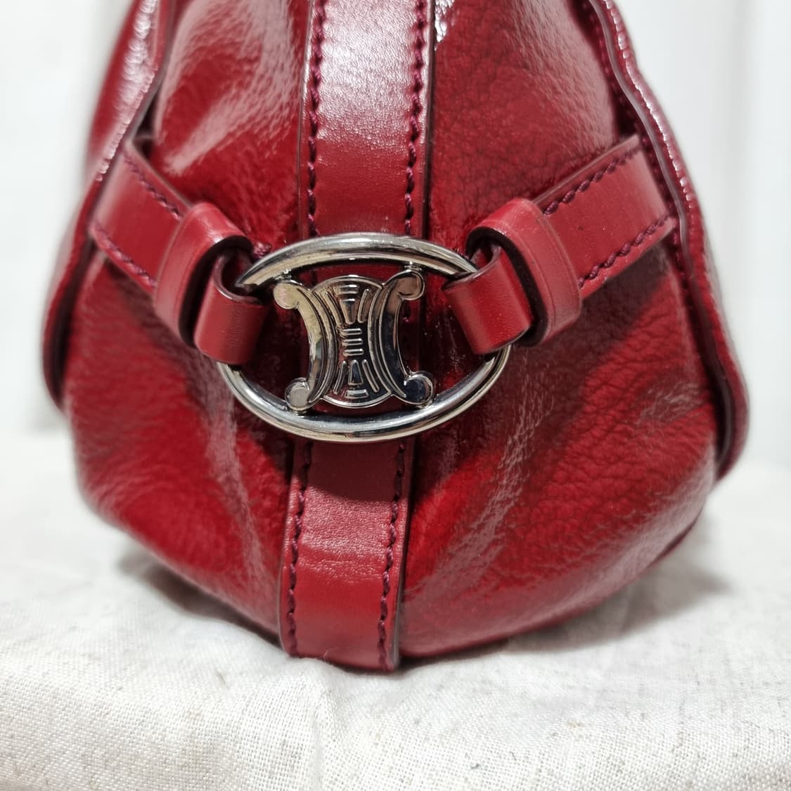 셀린느 레드 에나멜 가죽 토트백 (사이즈 넉넉함) 상태양호 상품이미지6