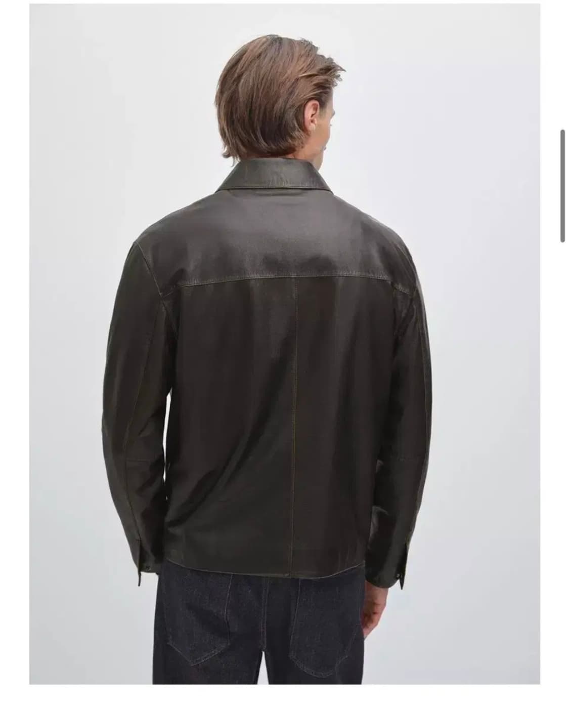 마시모두띠 디스트레스드 가죽 레더 자켓 m 상품이미지4