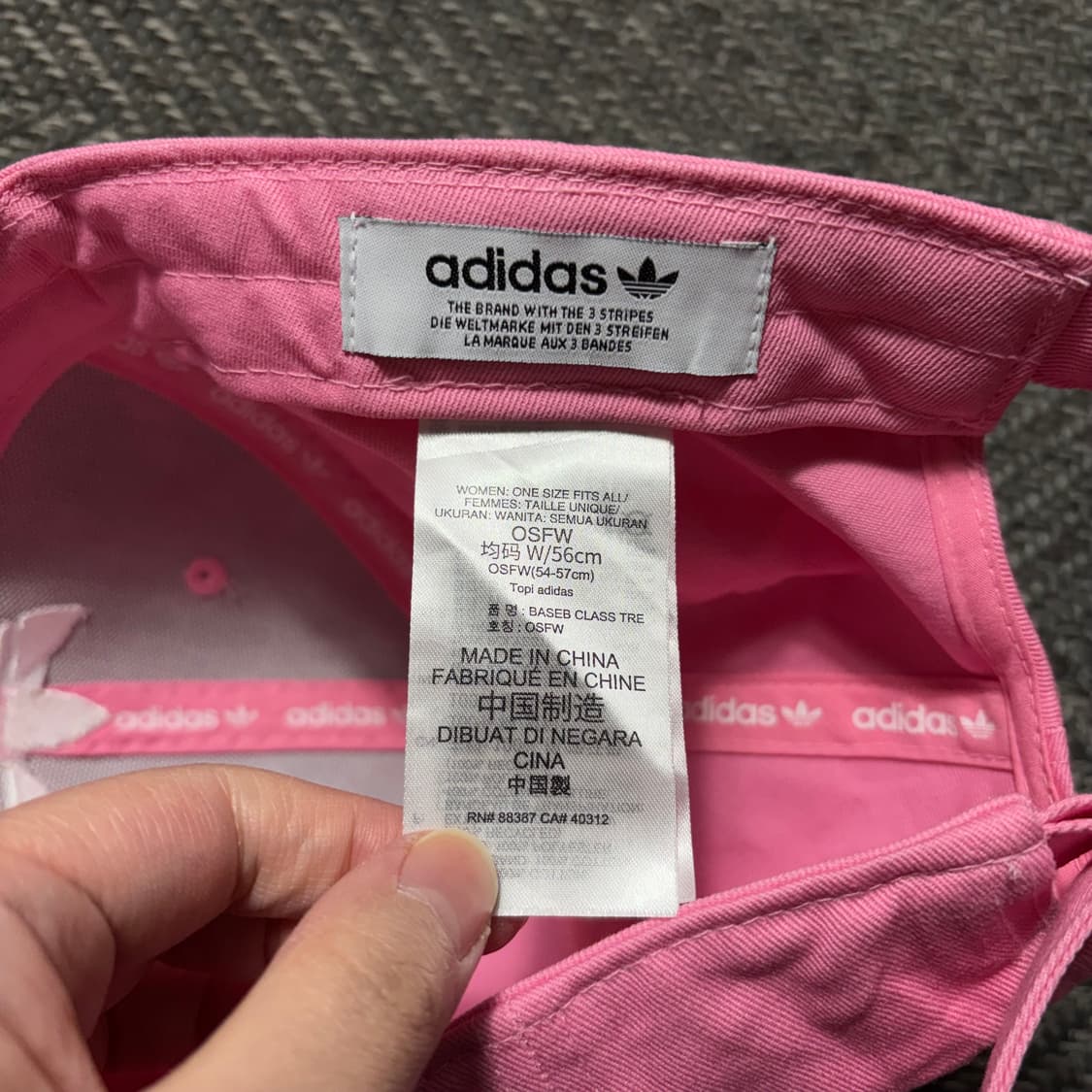 아디다스 핑크 볼캡 OSFW 상품이미지4