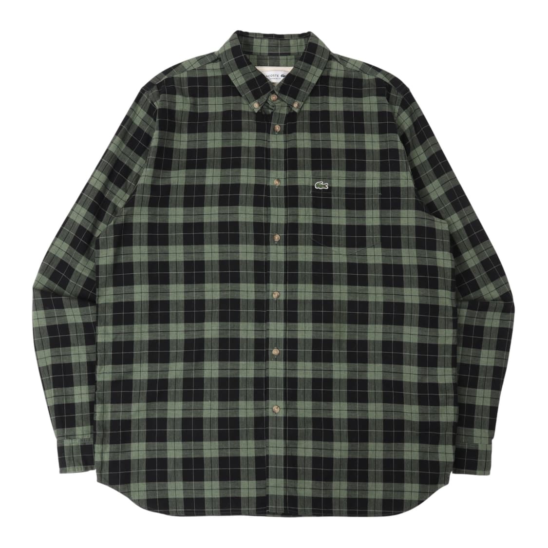 라코스테 그린 타탄 체크 레귤러핏 셔츠 상품이미지1