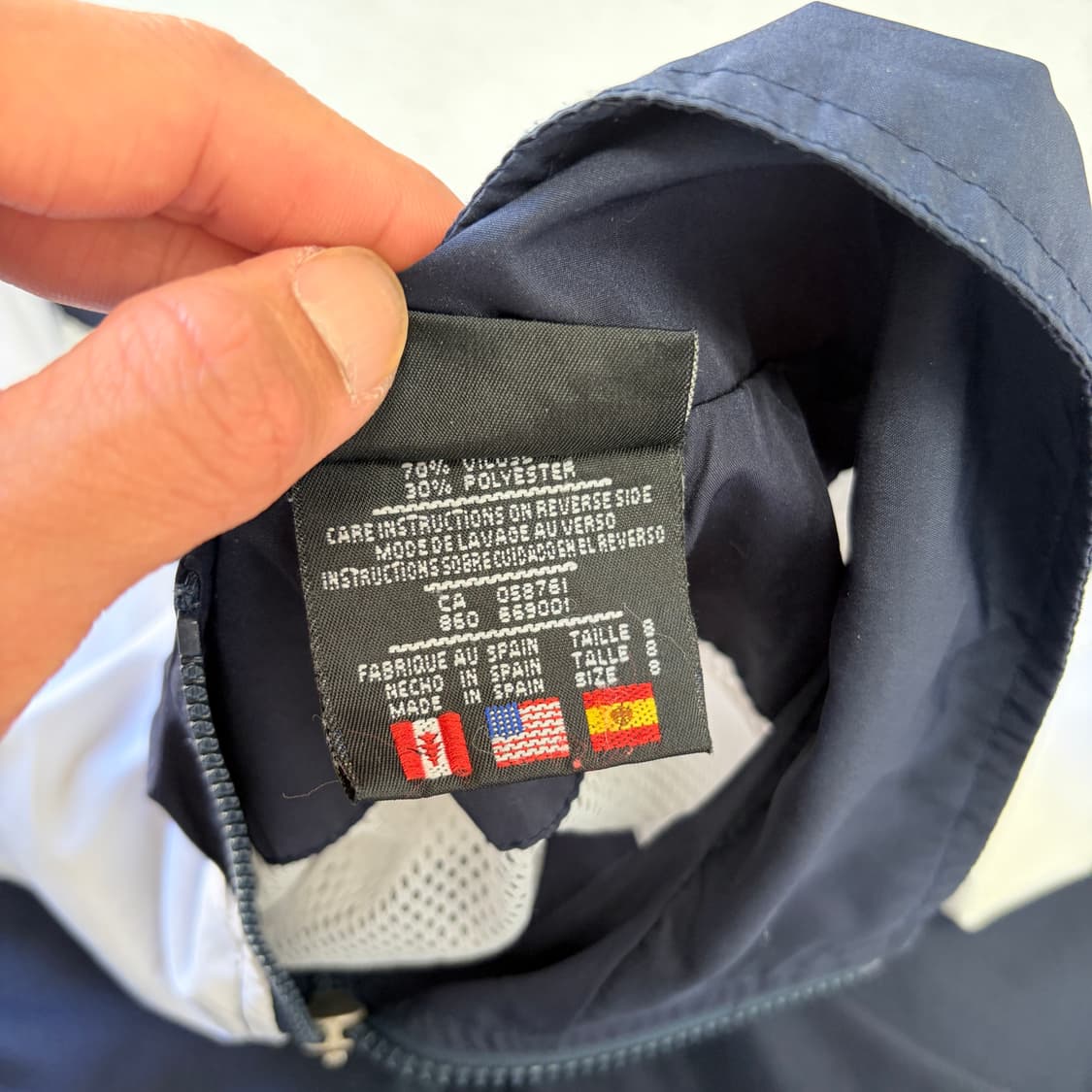 2XL) 스페인아디다스 올드스쿨 백 빅트레포일 네이비 화이트 삼선 오버핏 상품이미지7