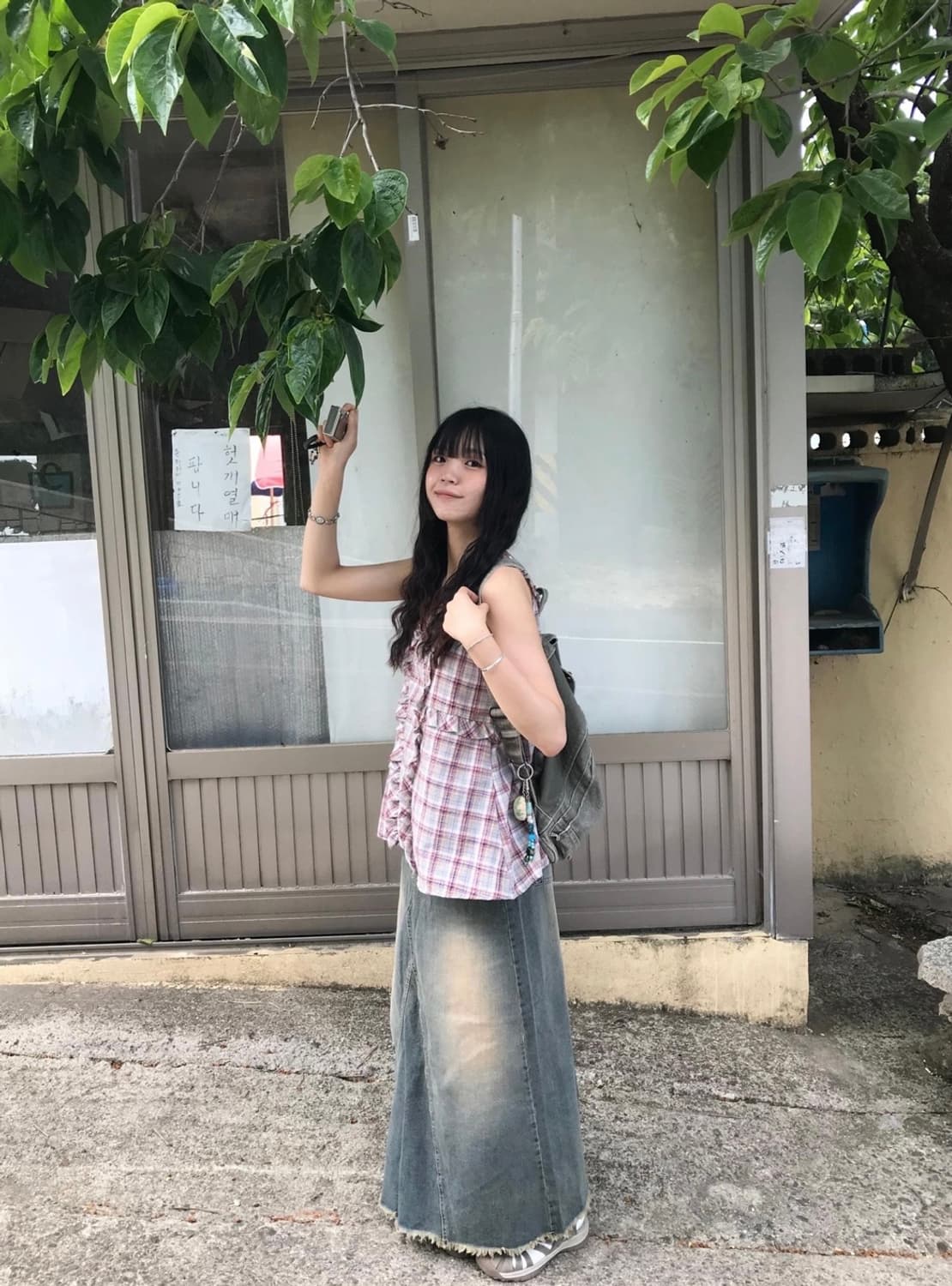 시즐 seezul 리빈 빈티지 롱스커트 중청 S 상품이미지1