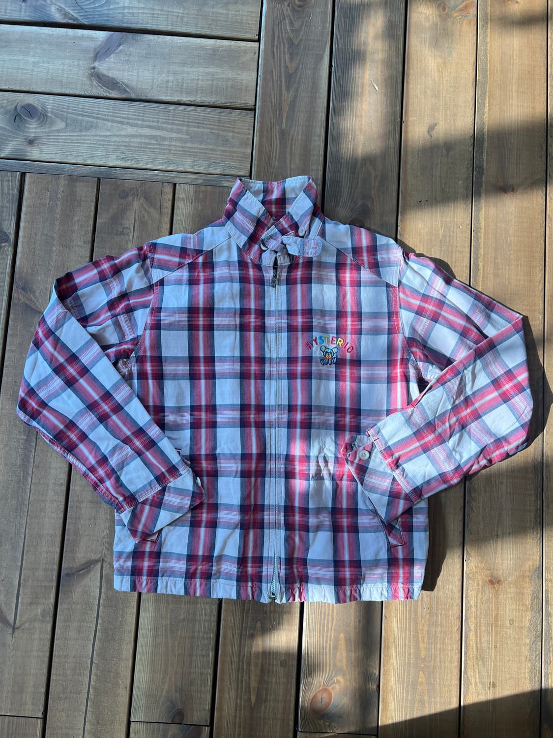 히스테릭글래머 베어 로고 레드 체크 집업 상품이미지6