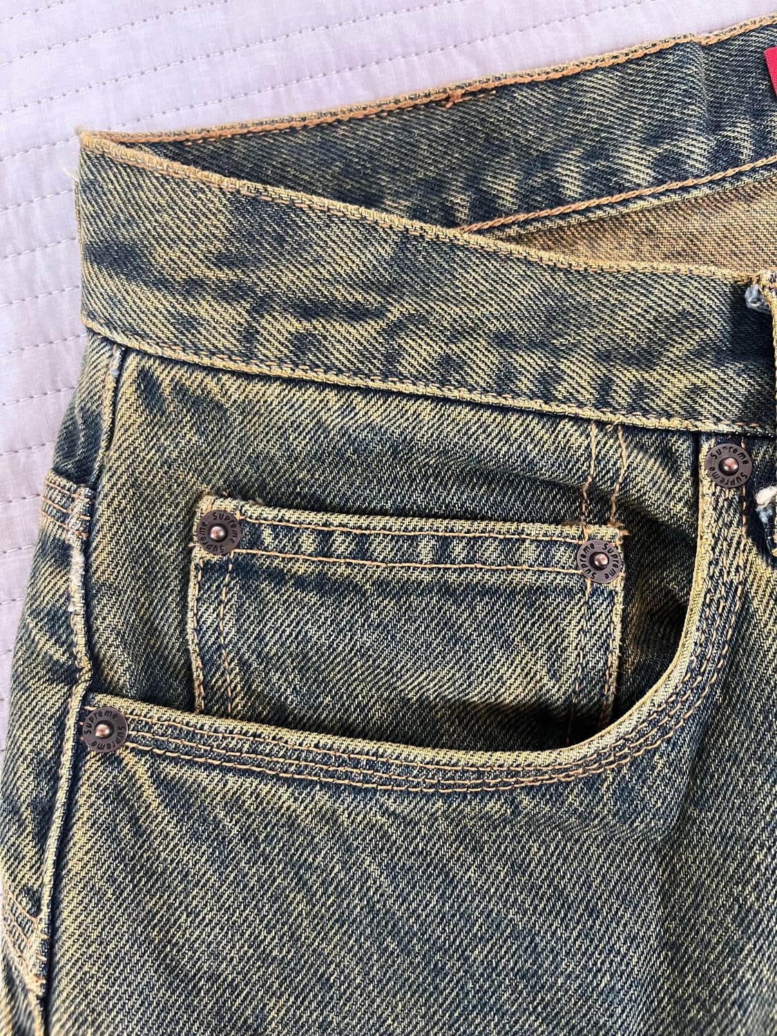 슈프림 s 로고 데님 진 더티 그린 30 상품이미지6