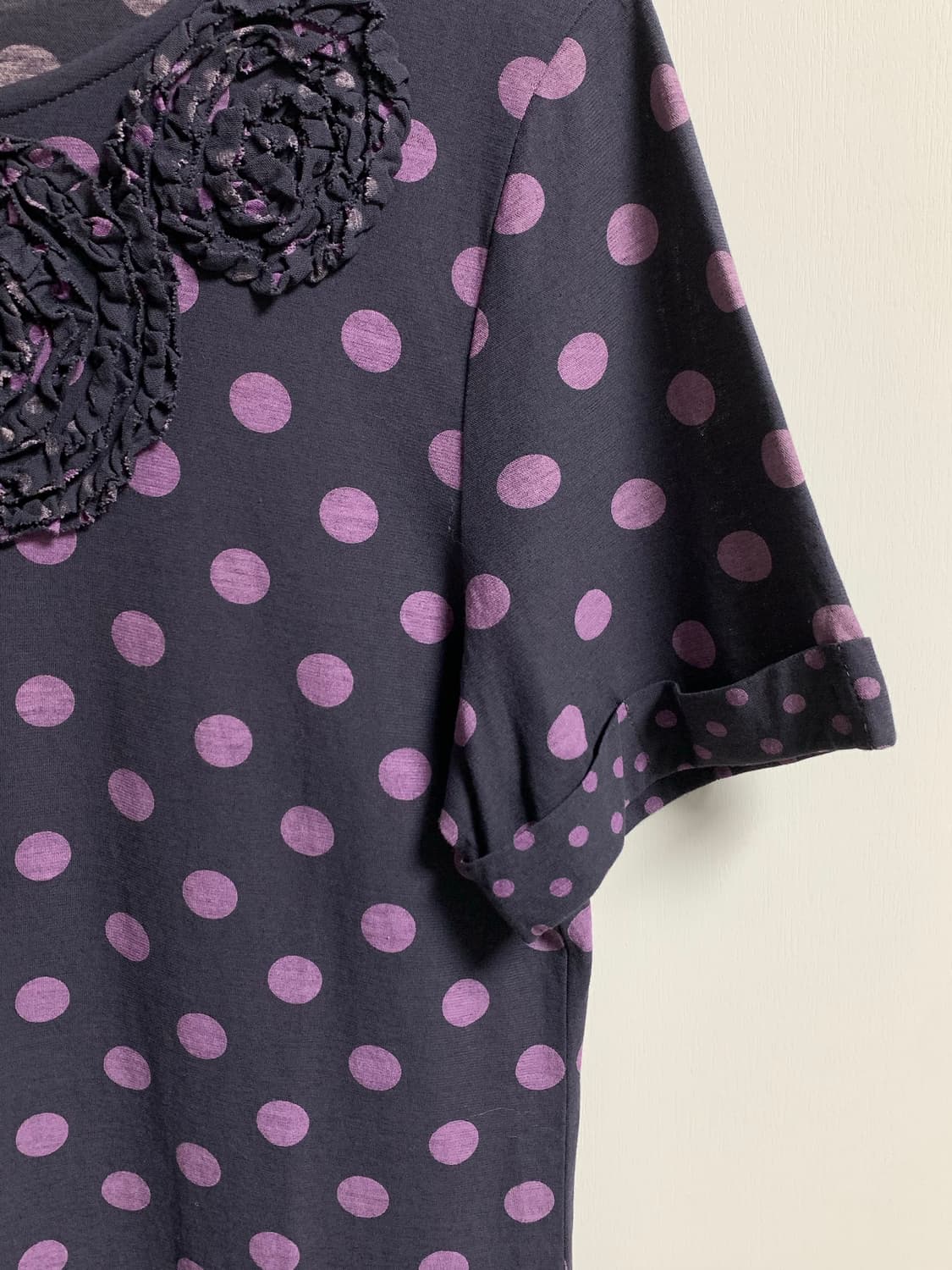 Tenacity 테나시티 빈티지 아플리케 도트 반팔 상품이미지4