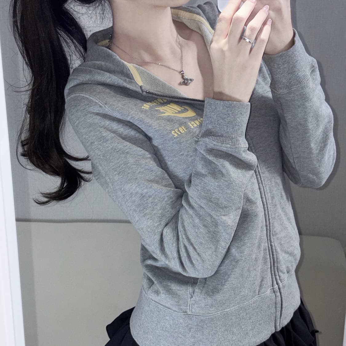 나이키 슬림핏 그레이 후드집업 m 상품이미지1