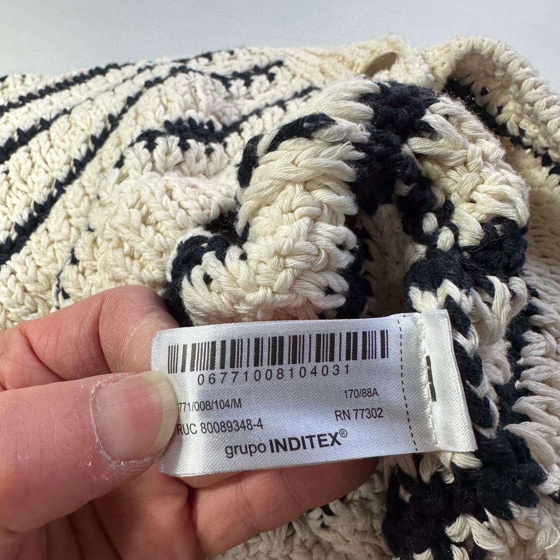 우먼M 자라우먼 루즈핏 크림네이비 U넥 면니트가디건 상품이미지5