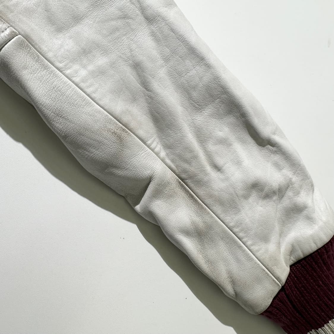 라코스테 LIVE 라이브 레더 슬리브 바시티 자켓 상품이미지10