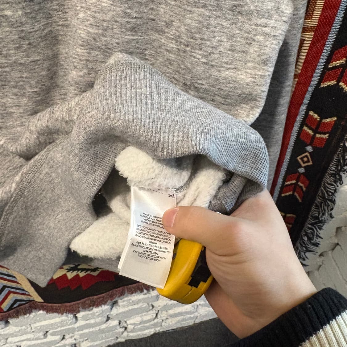 폴로 빈티지 그레이 기모 맨투맨 상품이미지5