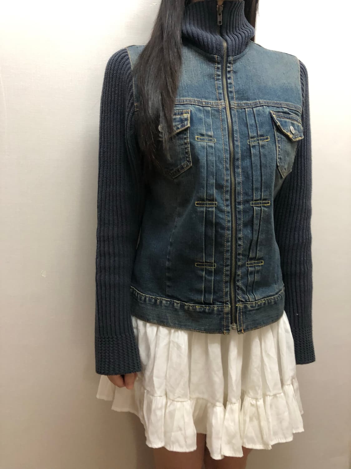빈티지 갭 데님 니트 자켓 상품이미지3