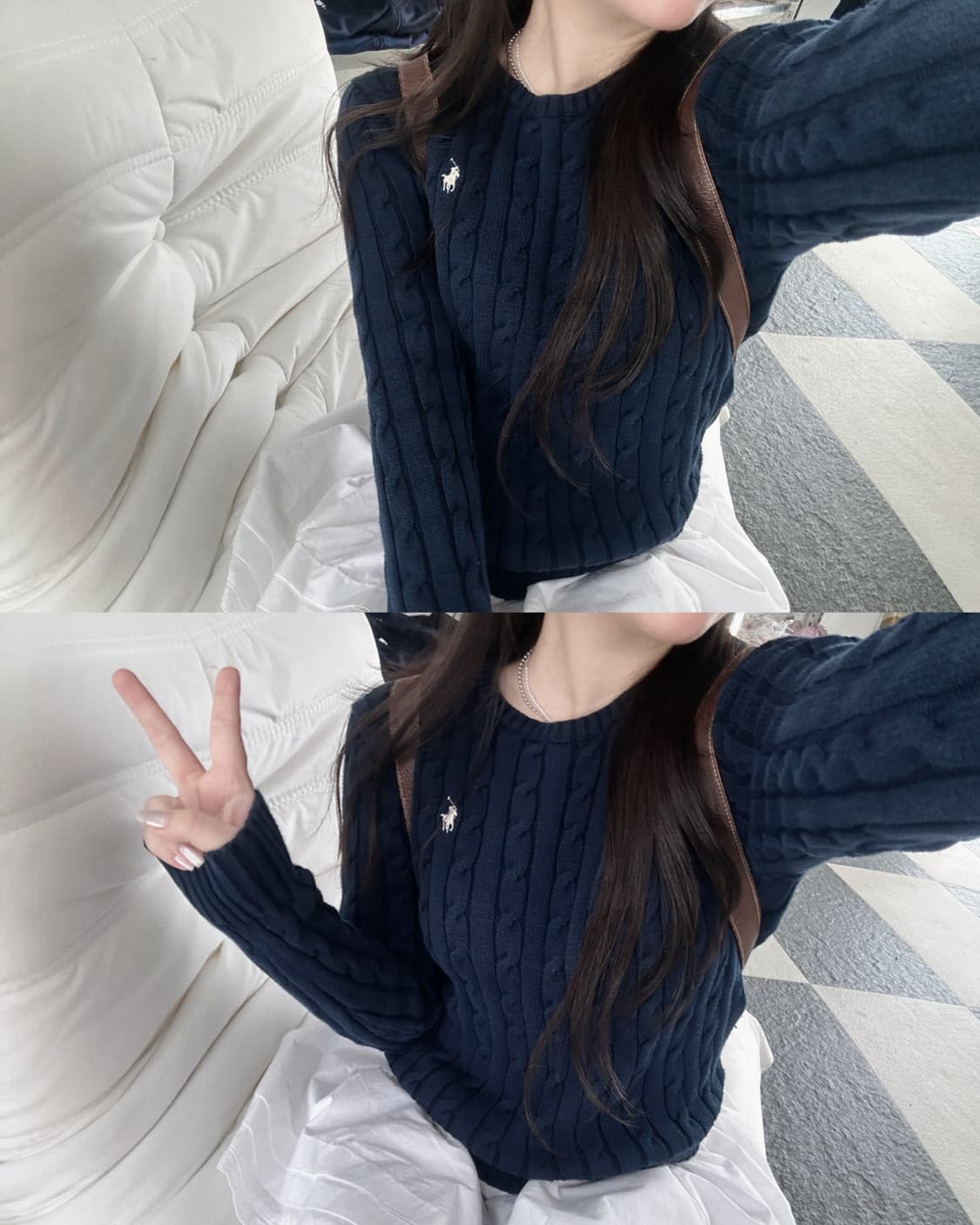 폴로 랄프로렌 네이비 케이블 니트  상품이미지1
