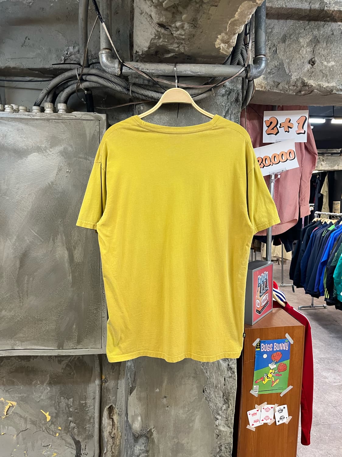 스투시 베이직 로고 반팔티 옐로우 L #csz3232 상품이미지2