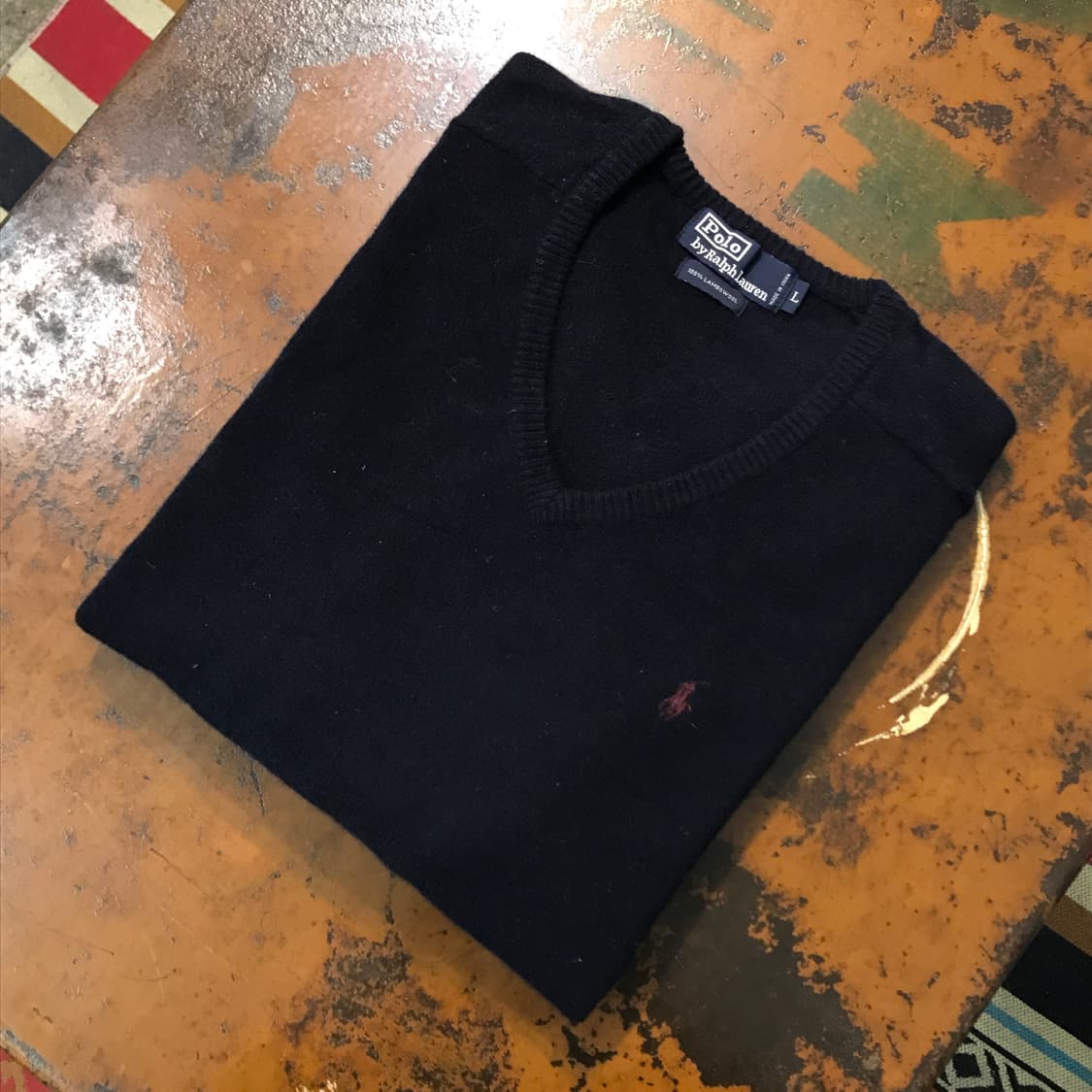 폴로랄프로렌 네이비 울 니트 남성 105 사이즈  상품이미지1