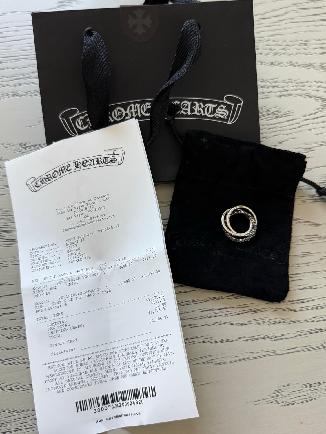 Chrome Hearts Tiny E Plus Triple Ring 상품이미지4