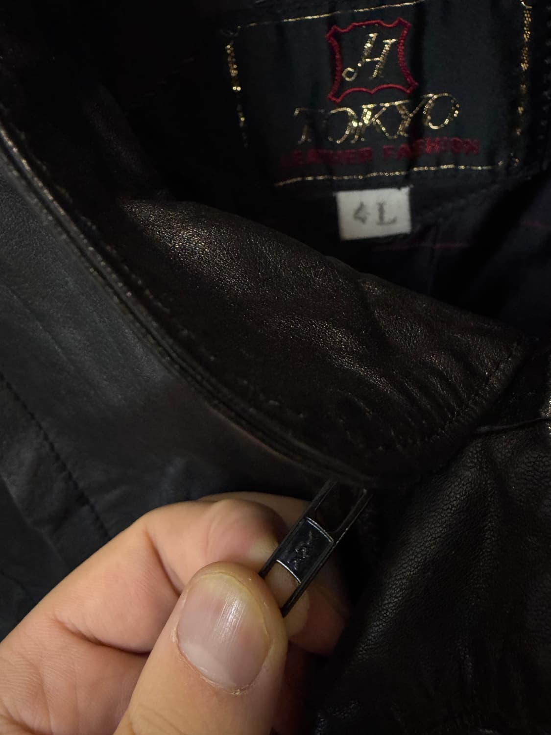 (L) jpn Toyko Leather 셔링 디테일 가죽 자켓 상품이미지5