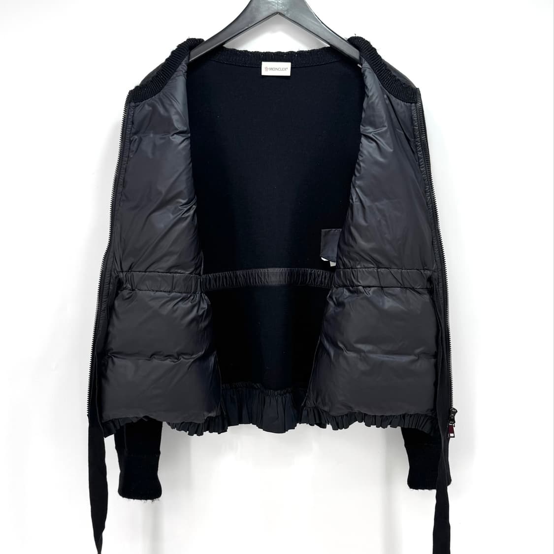 [L사이즈] 몽클레어 니트패딩 집업 가디건 블랙 상품이미지5