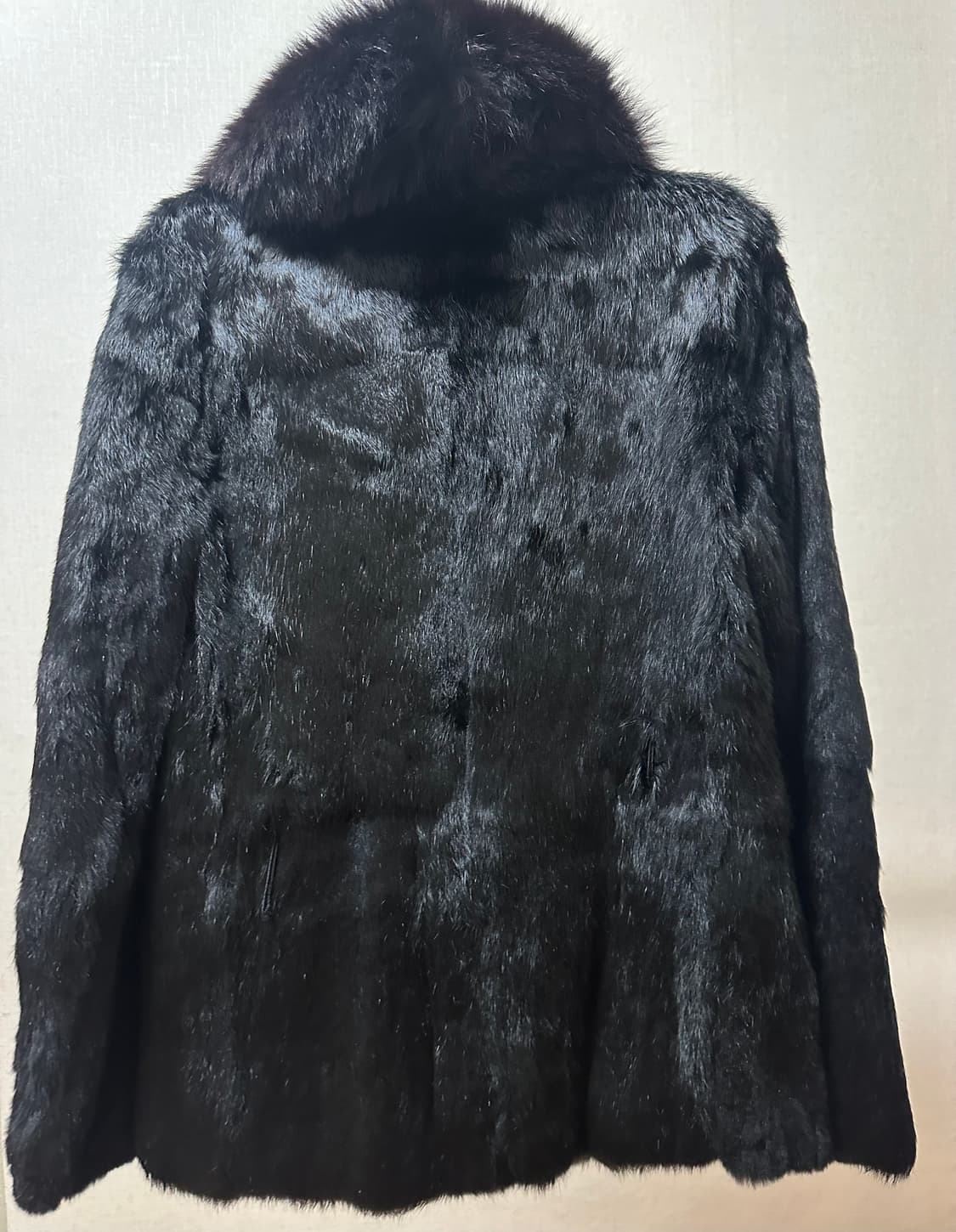 톰보이룩 블랙 토끼털 여우털카라 자켓 상품이미지3