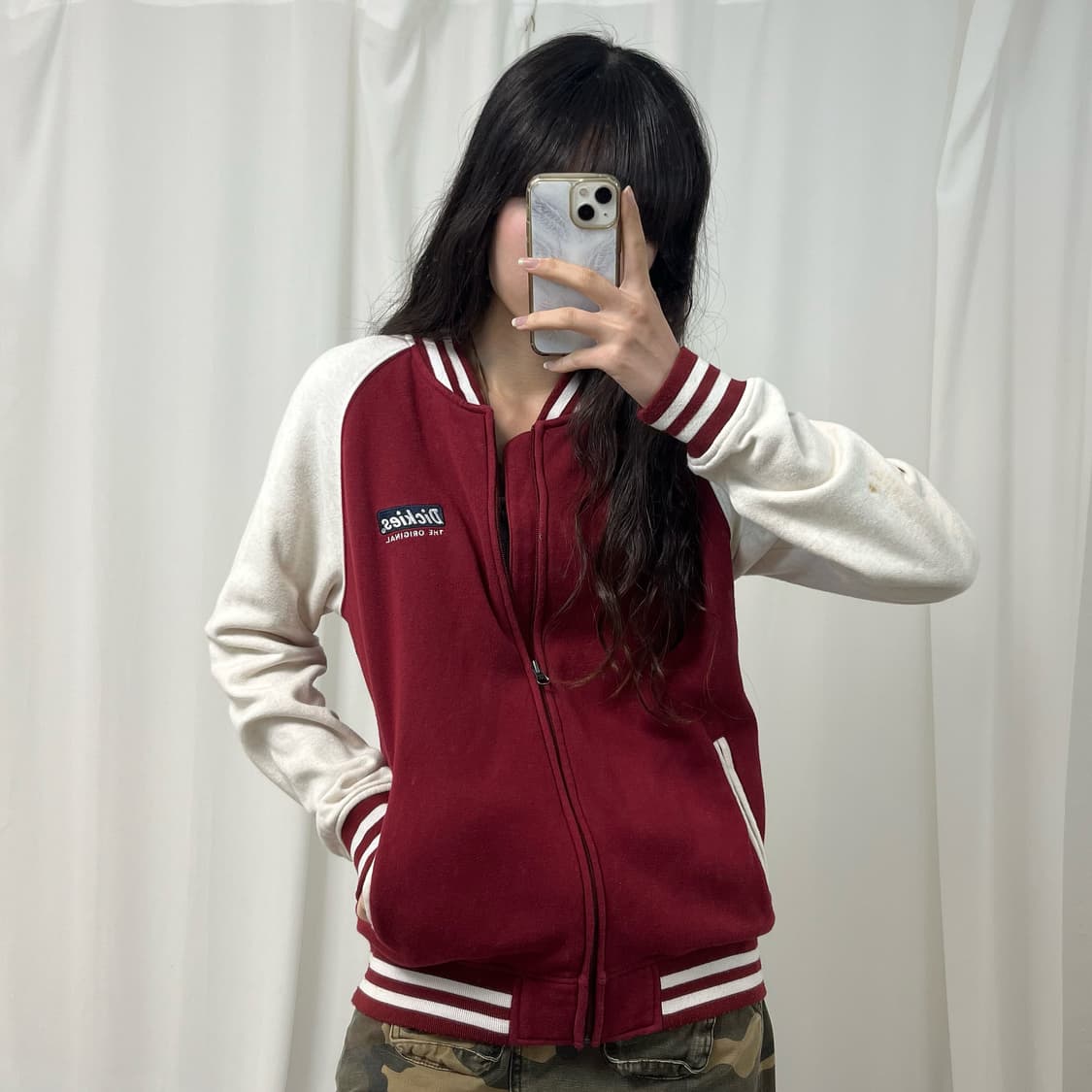 Dickies burgundy zip-up 상품이미지1