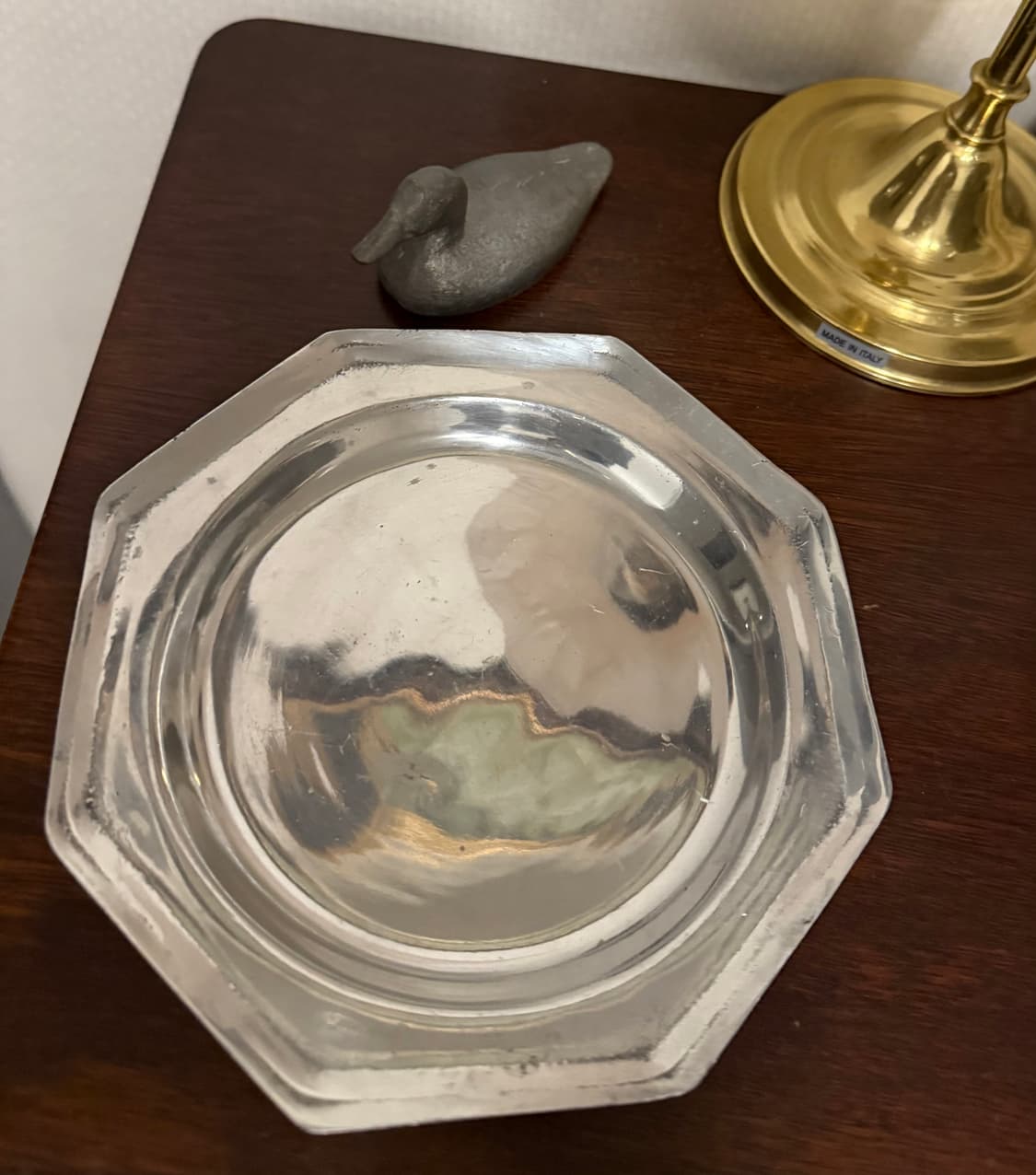 프랑스 빈티지 퓨터 옥타곤 접시 / 트레이 (1970s) 상품이미지5