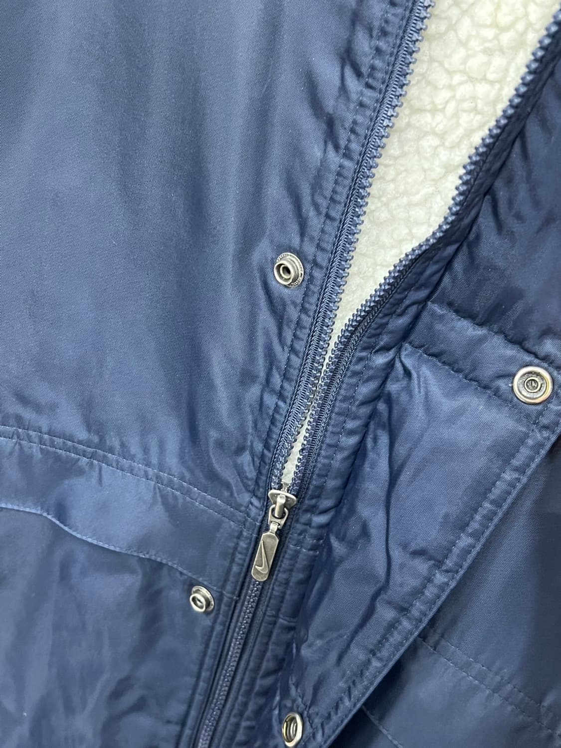 00's 나이키 올드스쿨 바스켓볼 후드 안감 뽀글이 점퍼 상품이미지5