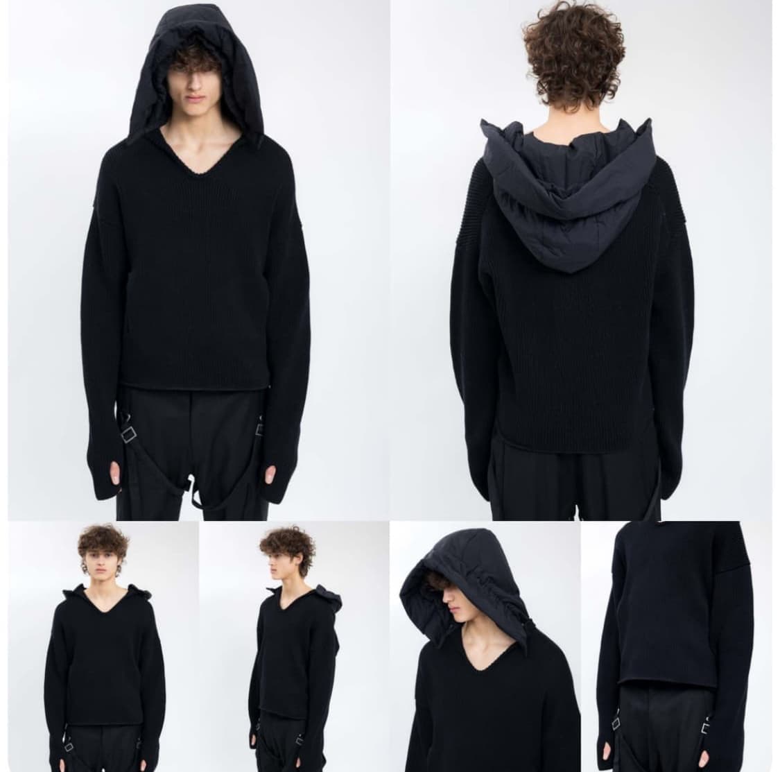 hyein seo 혜인서 패디드후드 니트 상품이미지1