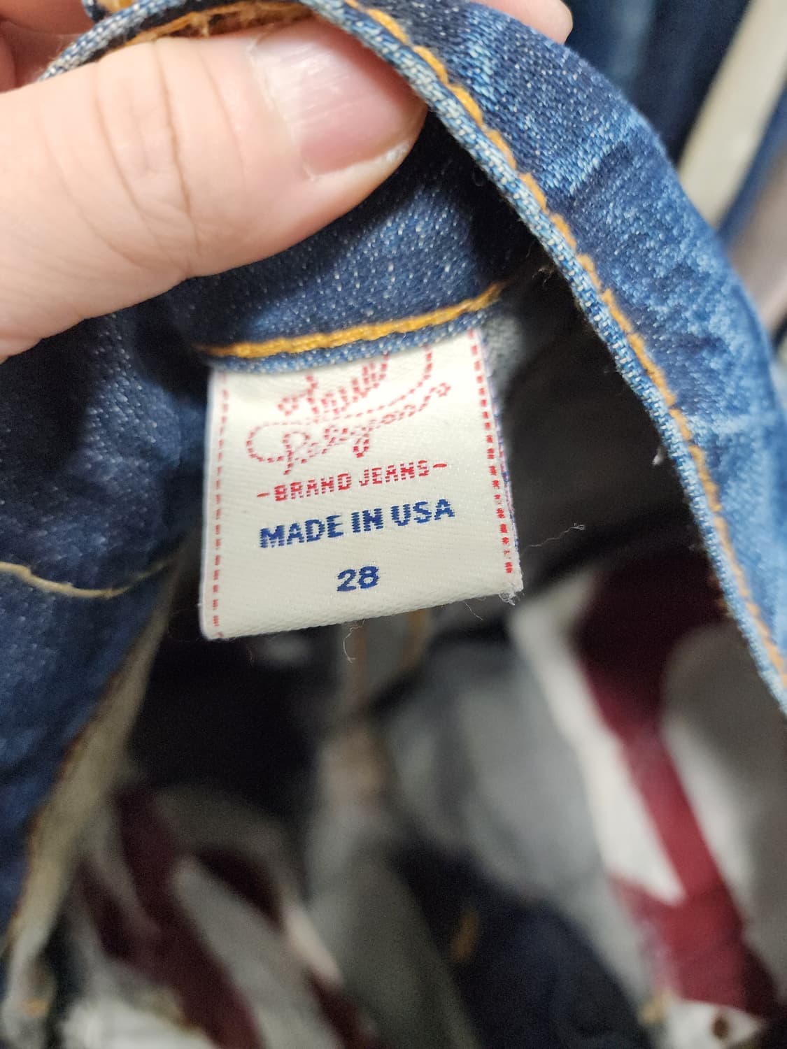 USA 트루릴리젼 JOEY BIG T 데님 청바지 상품이미지5