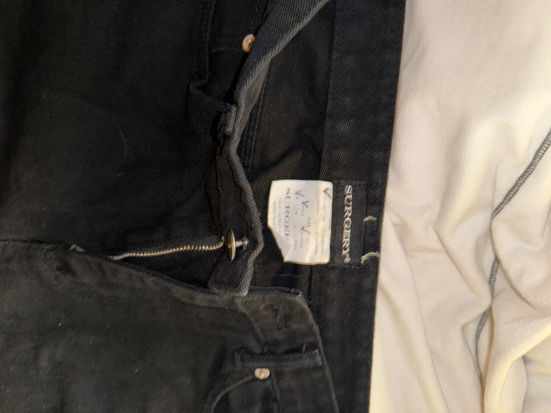 SURGERY® 롱 더블 블랙진 팝니다. 상품이미지4